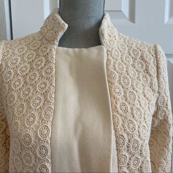 PIM & LARKIN size XS stunning cream jacket with crochet embroidery detail - Picture 2 of 16